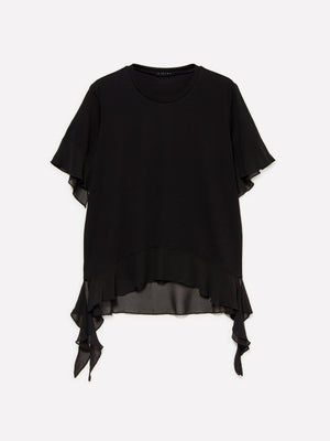 T-shirt con rouches