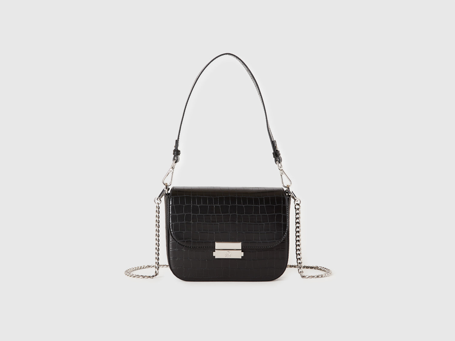Be Bag piccola con stampa cocco da donna nero | Benetton Outlet