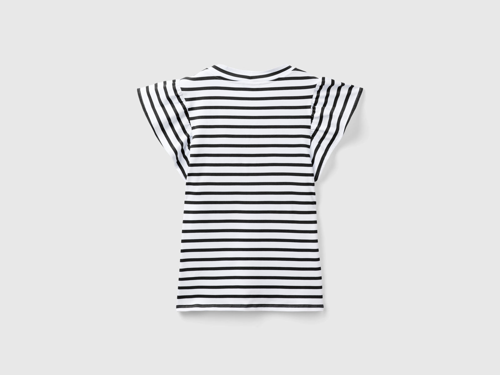 T-shirt con manica ad aletta da donna nero 2 | Benetton Outlet