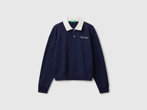Polo in felpa comfort fit