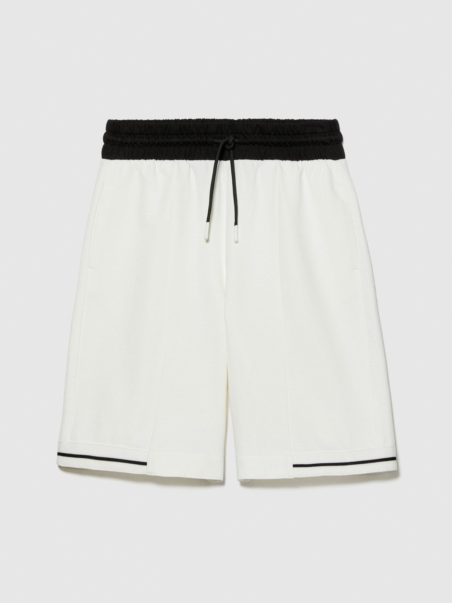 Bermuda in felpa da bambino bianco | Sisley young Outlet