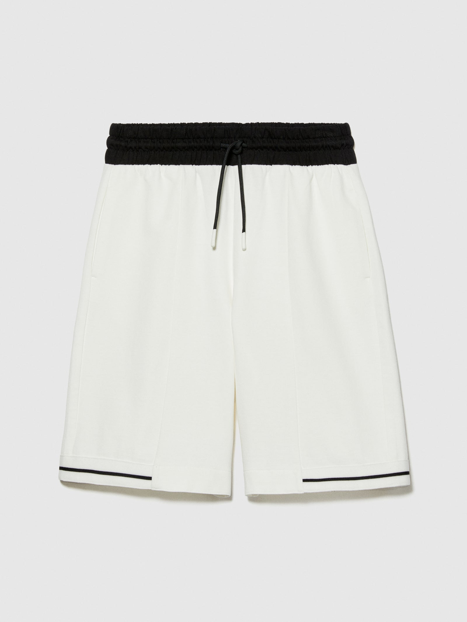 Bermuda in felpa da bambino bianco | Sisley young Outlet