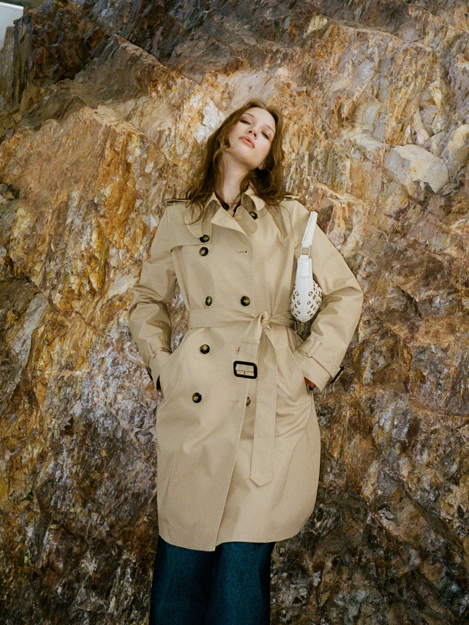 Trench cammello slim fit da donna beige 2 | Sisley Outlet
