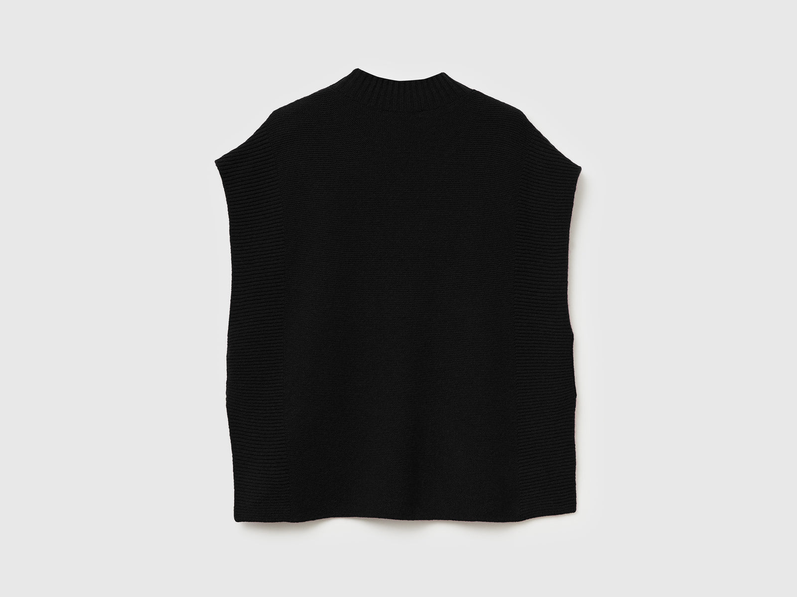 Gilet lupetto in misto lana da donna nero 2 | Benetton Outlet