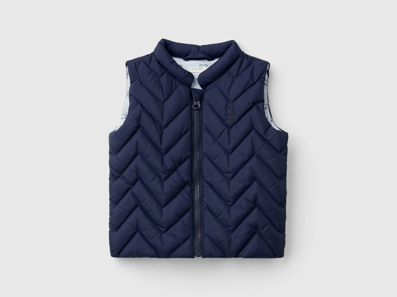 Gilet imbottito in tessuto tecnico da neonato blu scuro | Benetton Outlet
