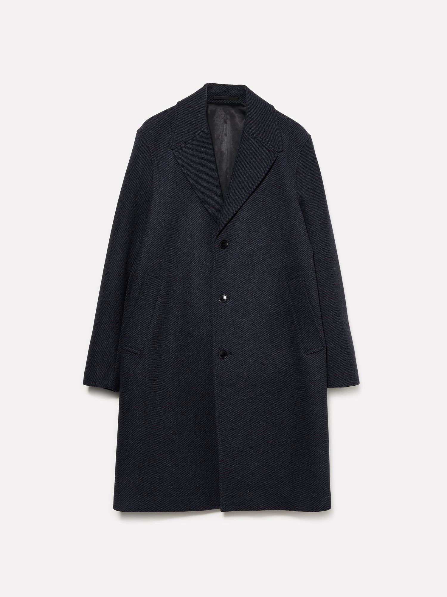 Cappotto monopettoo scuro da uomo nero | Sisley Outlet