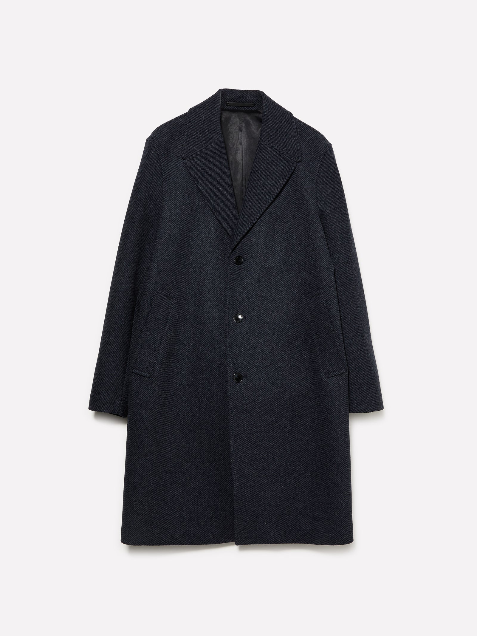 Cappotto monopettoo scuro da uomo nero | Sisley Outlet