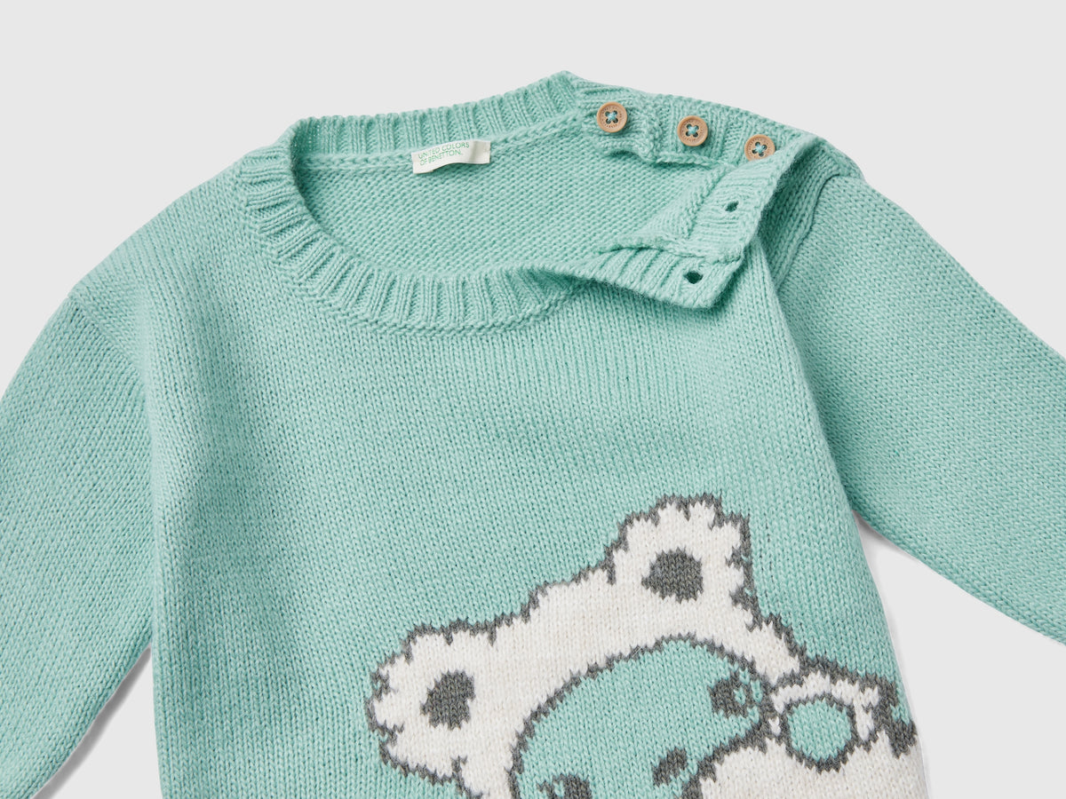 Maglione con intarsio