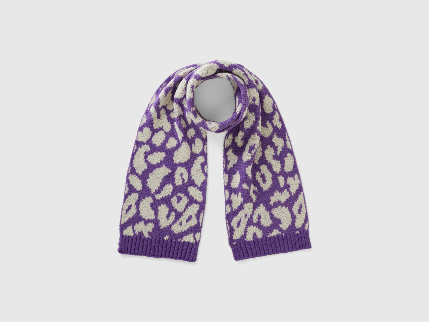Sciarpa animalier in misto lana da bambina multi-color | Benetton Outlet