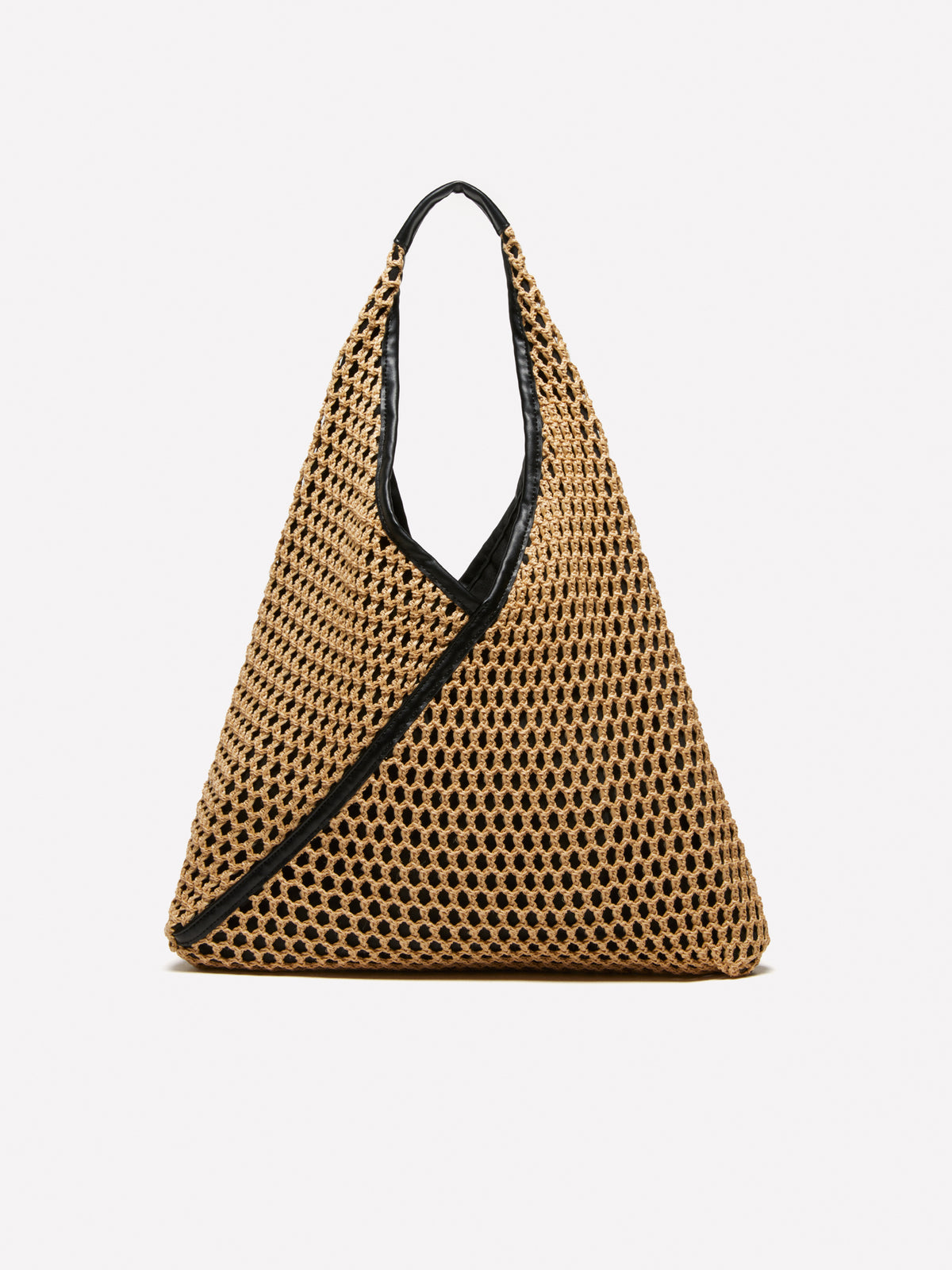 Crochet-look tote bag