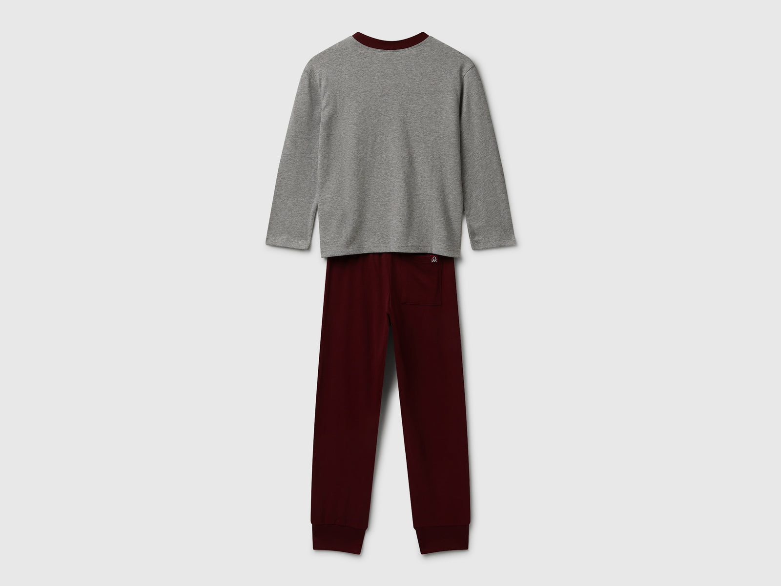 Pigiama in caldo cotone da bambino grigio chiaro 2 | Benetton Outlet