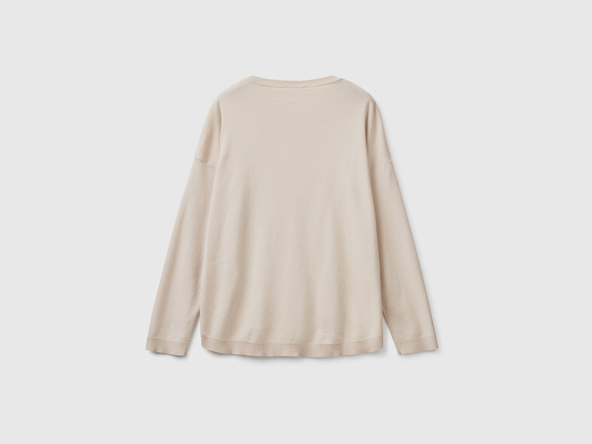 Maglia in cotone con scollo rotondo