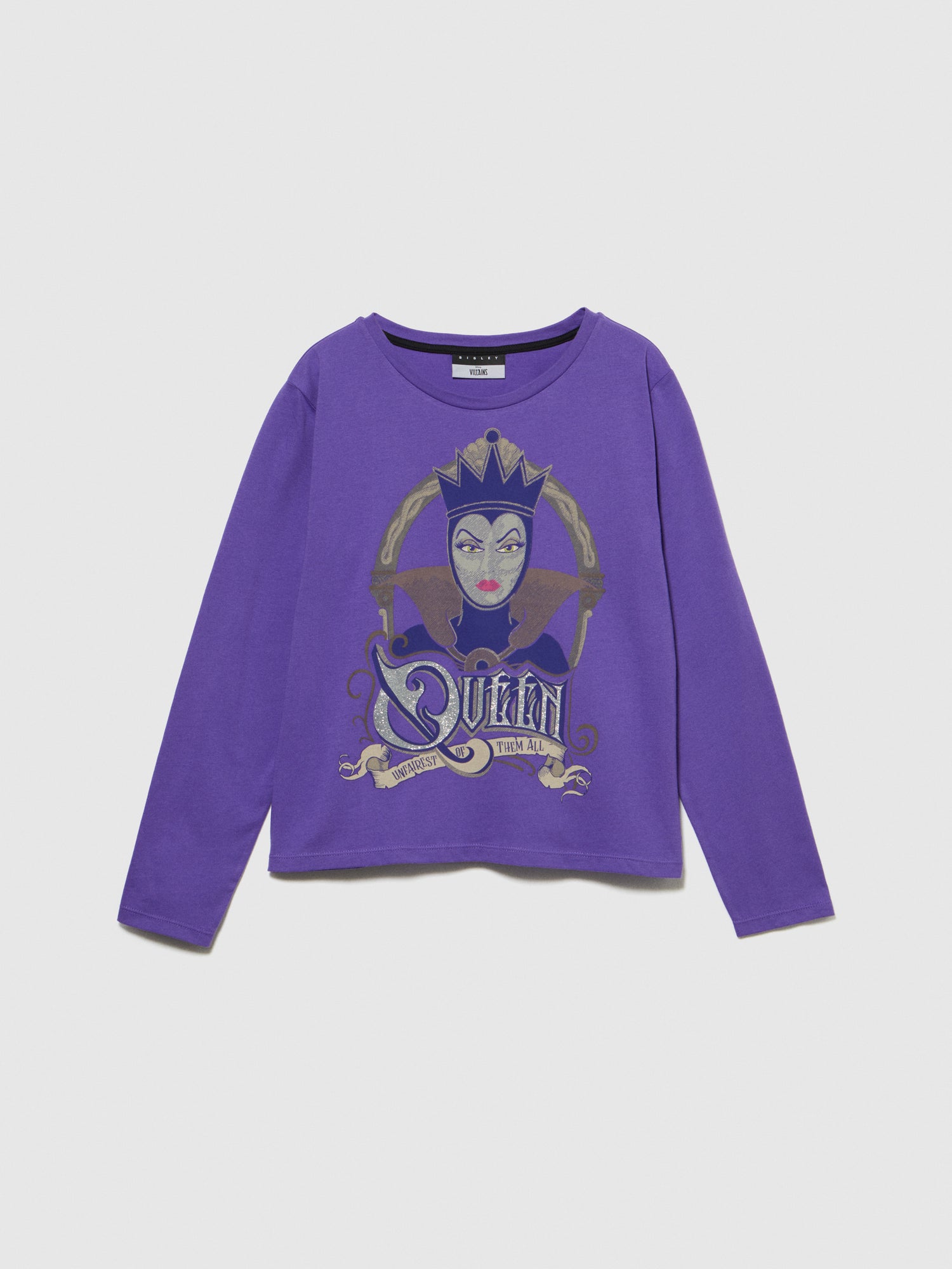 T-shirt con glitter e stampa ©Disney da bambina viola | Sisley young Outlet