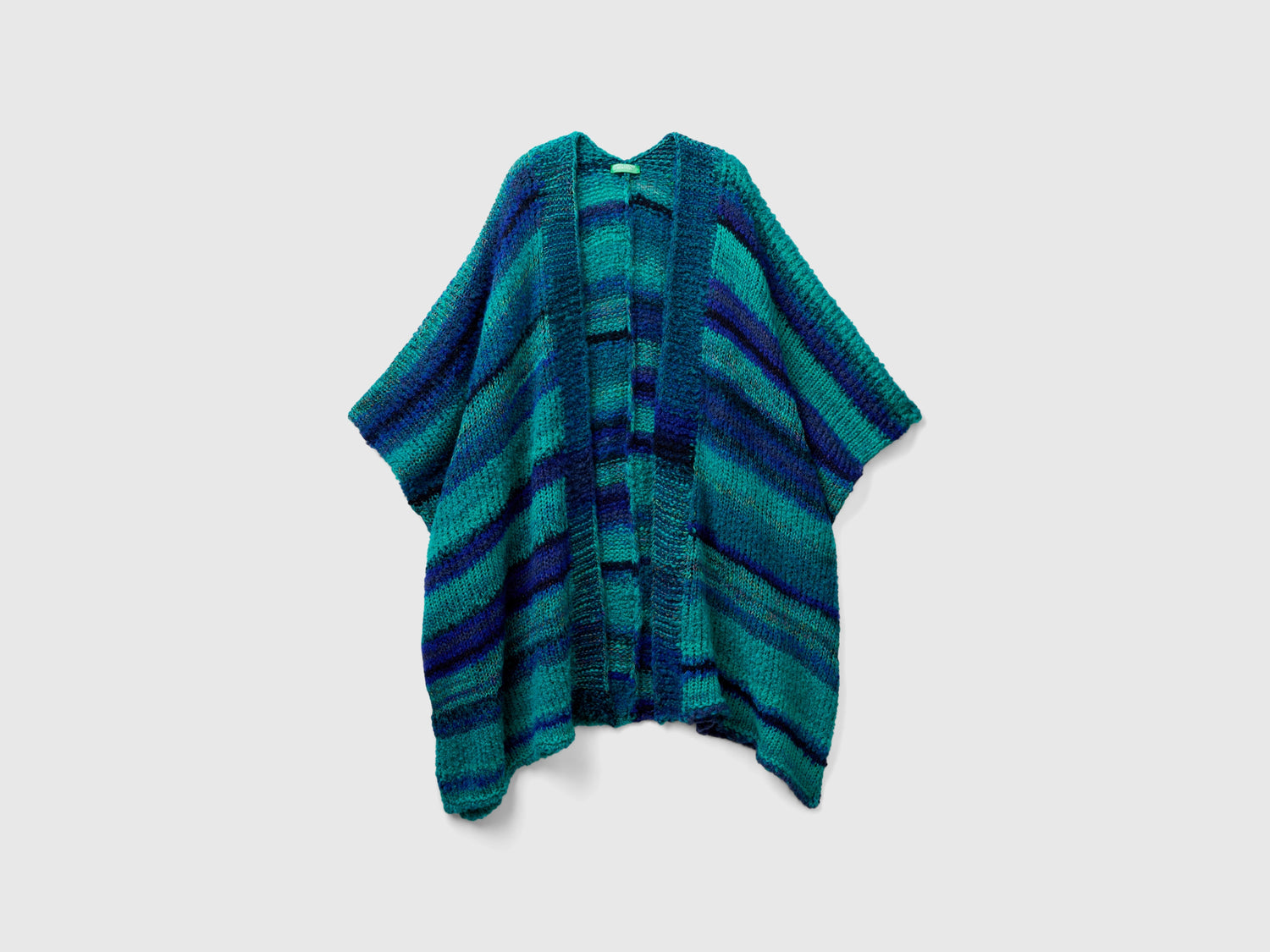 Poncho in misto lana da donna multi-color | Benetton Outlet