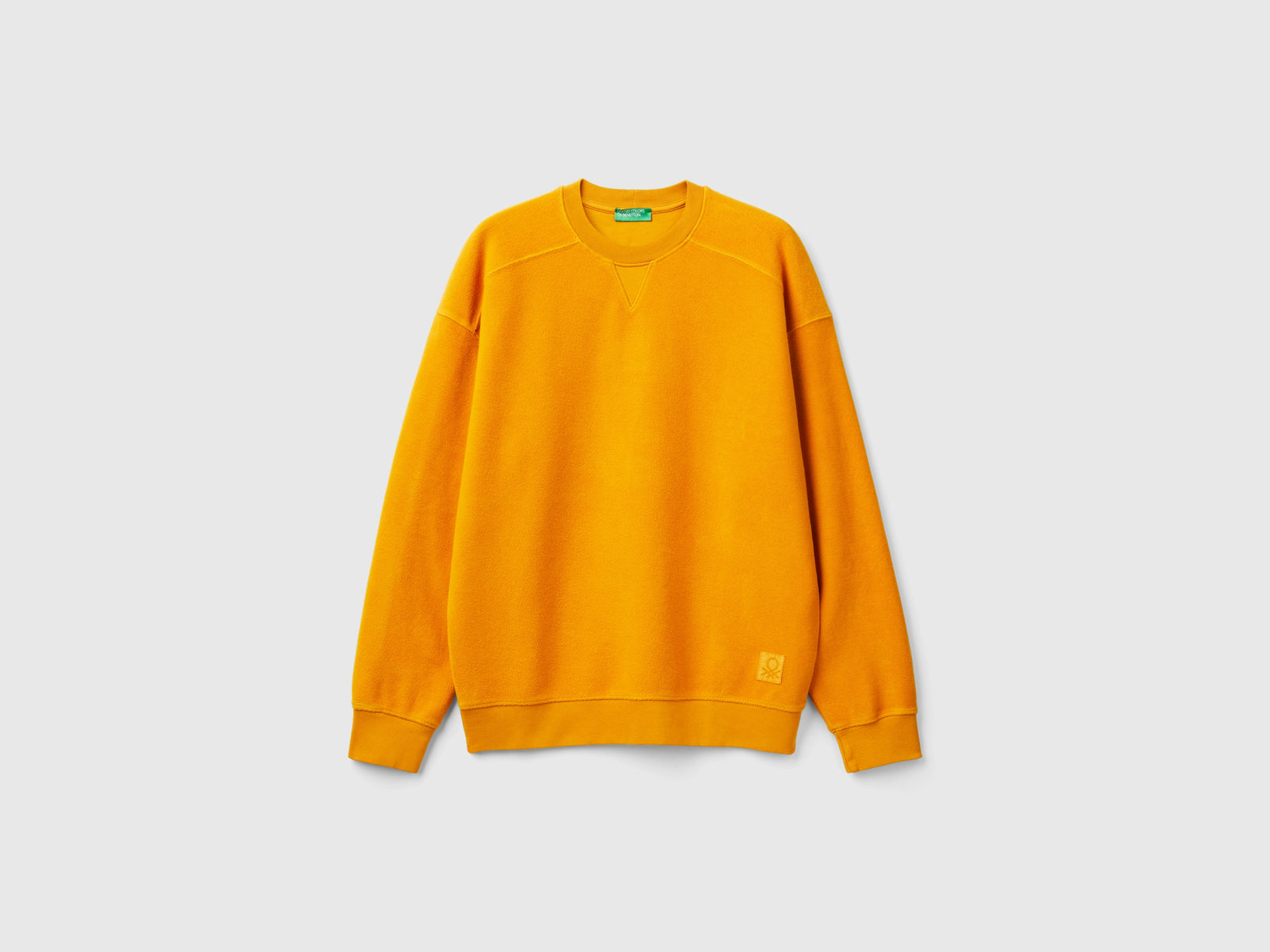 Felpa in puro cotone da uomo giallo | Benetton Outlet