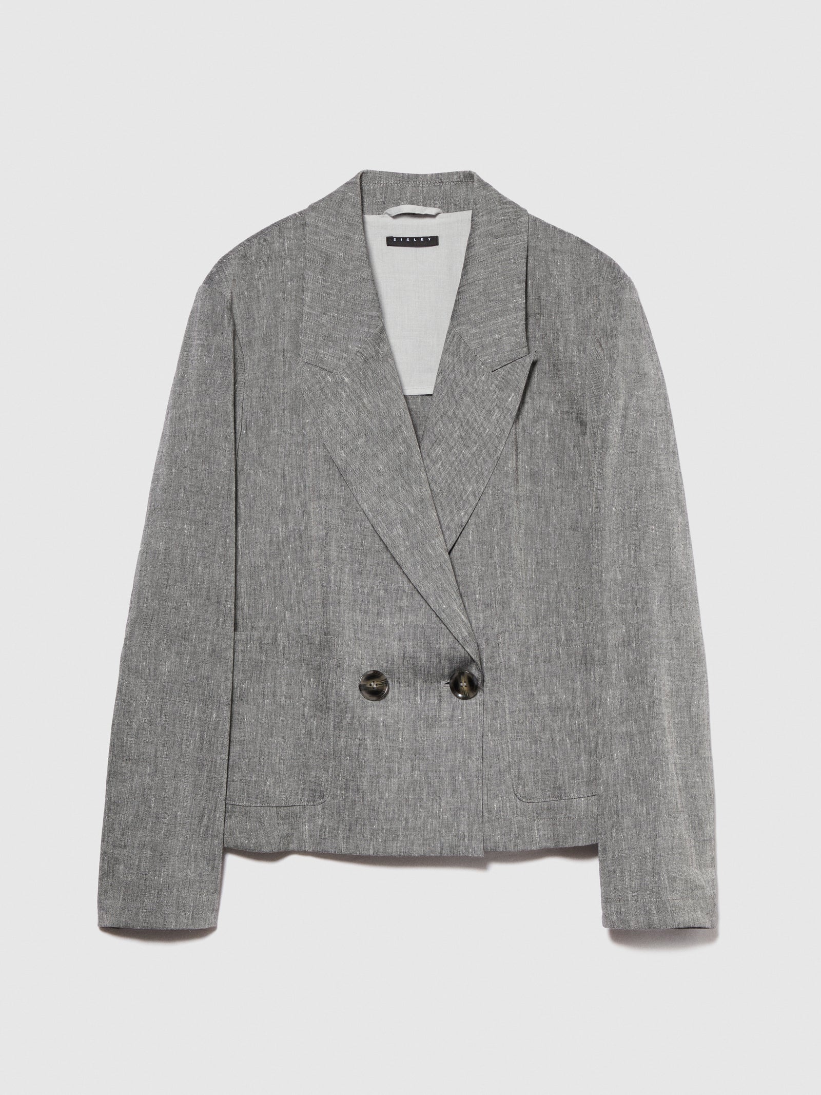 Blazer doppiopetto comfort fit da donna grigio | Sisley Outlet