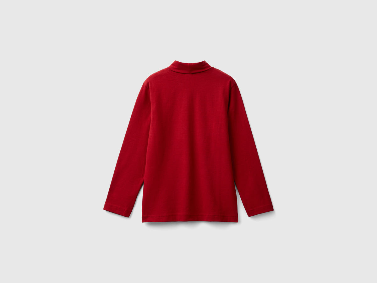 T-shirt dolcevita manica lunga