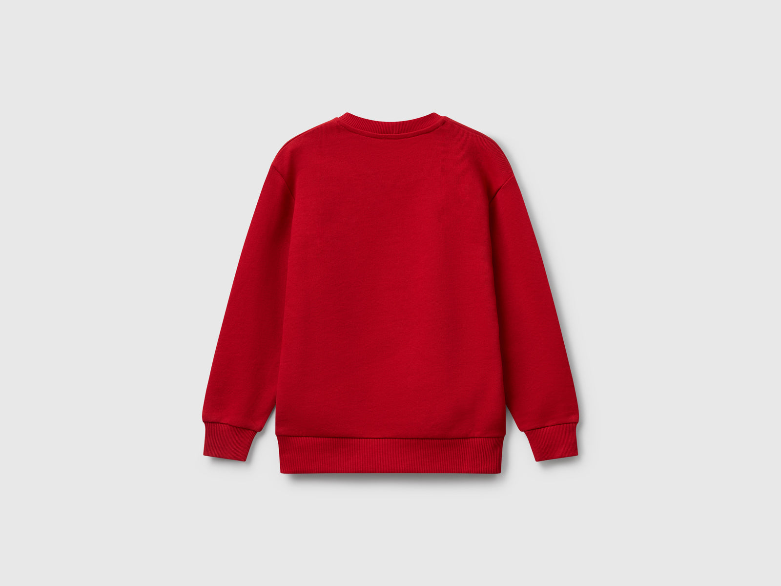 Felpa manica lunga con stampa da bimbo rosso 2 | Benetton Outlet