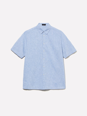 Camicia a maniche corte azzurra