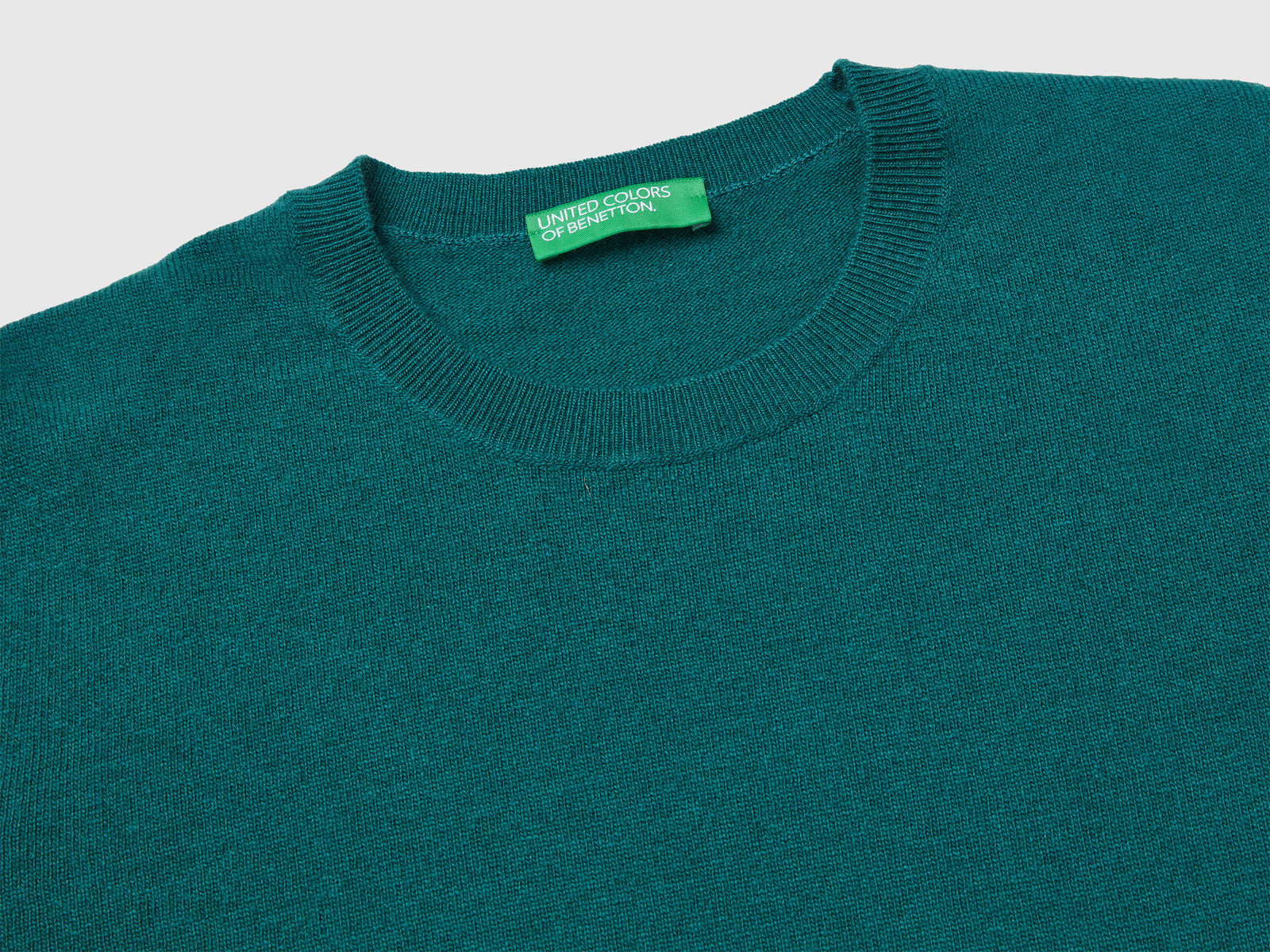 Maglia relaxed fit in pura lana Merino da donna verde scuro 3 | Benetton Outlet