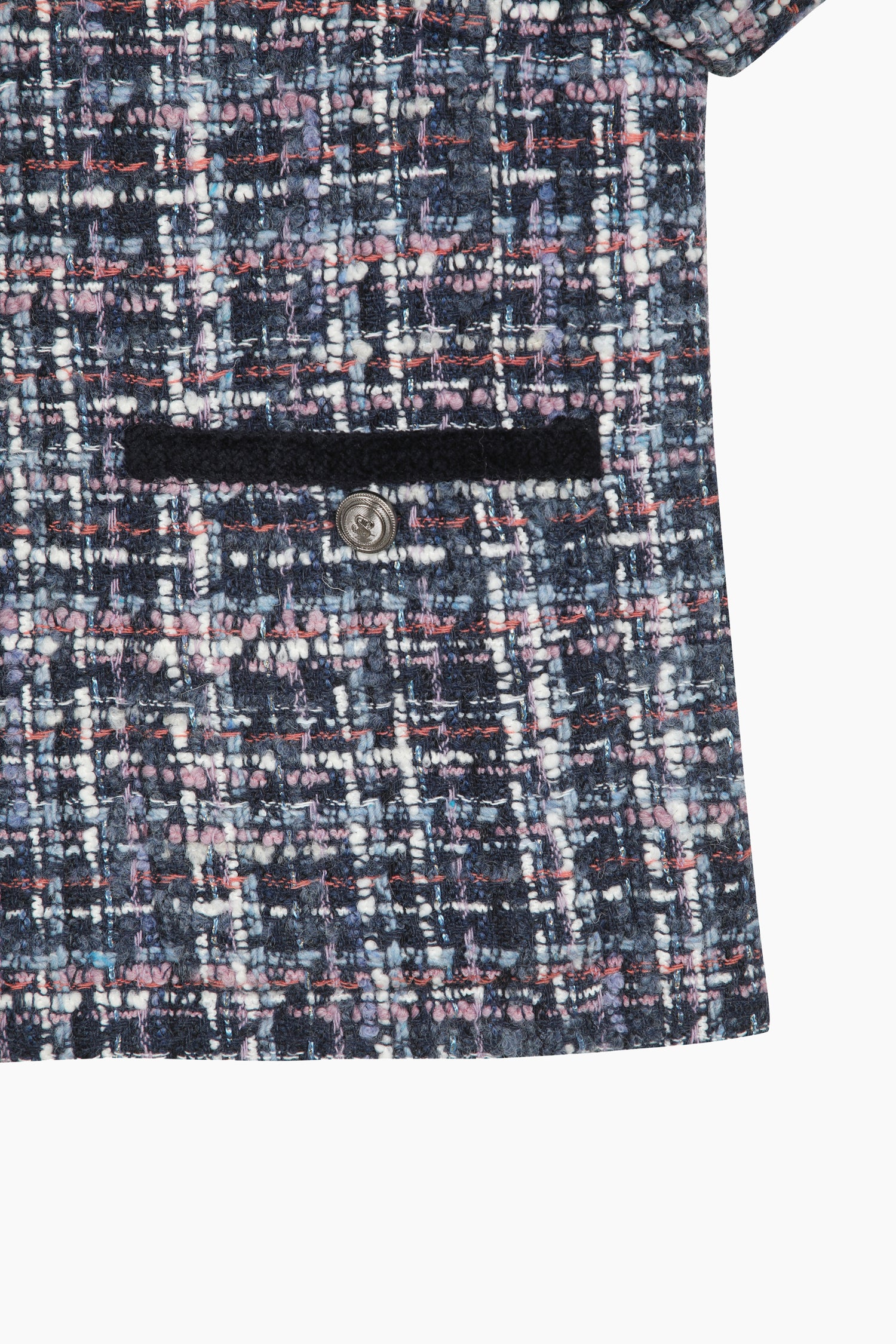 Giacca in tweed con bottoni gioiello da donna blu scuro 4 | Sisley Outlet