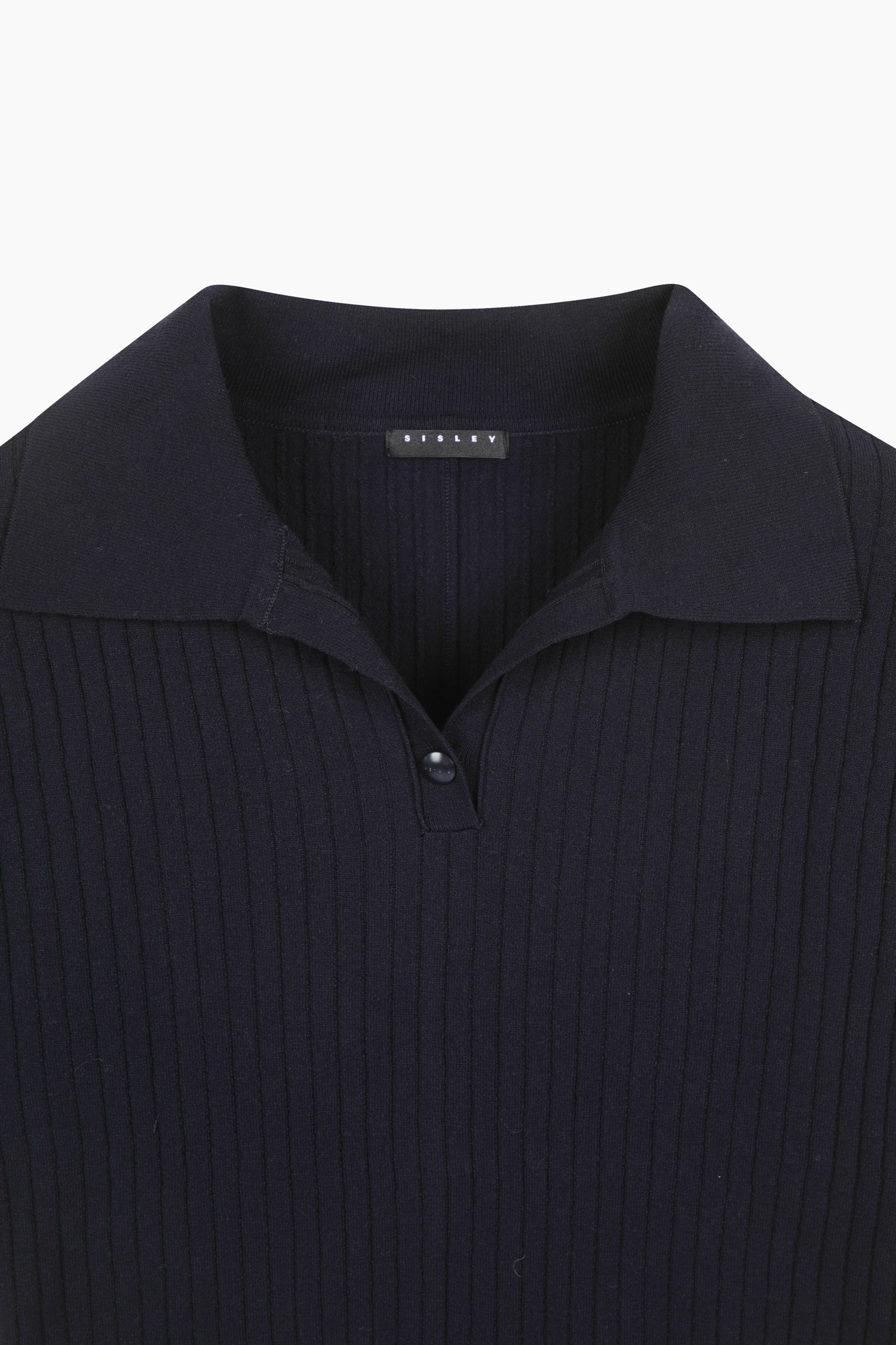 Polo in maglia da donna blu scuro 3 | Sisley Outlet