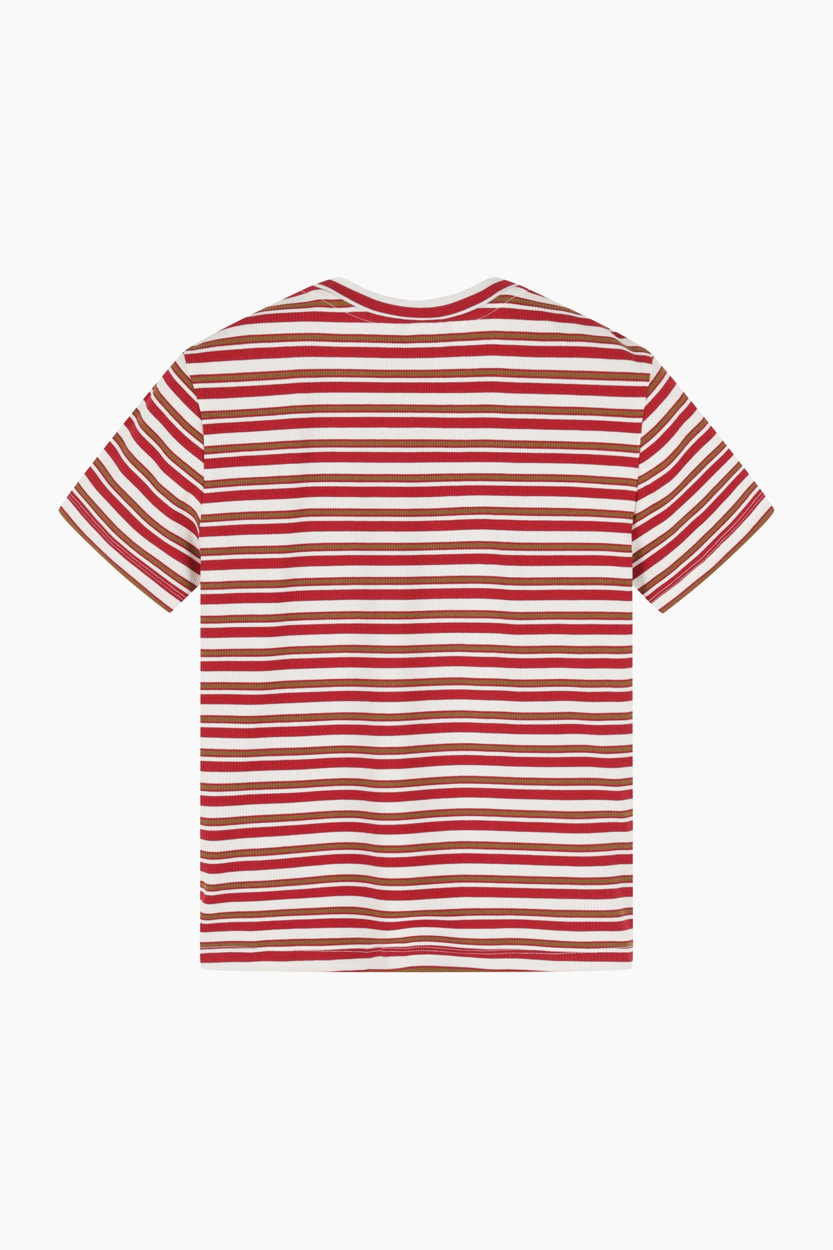 T-shirt a righe rosse