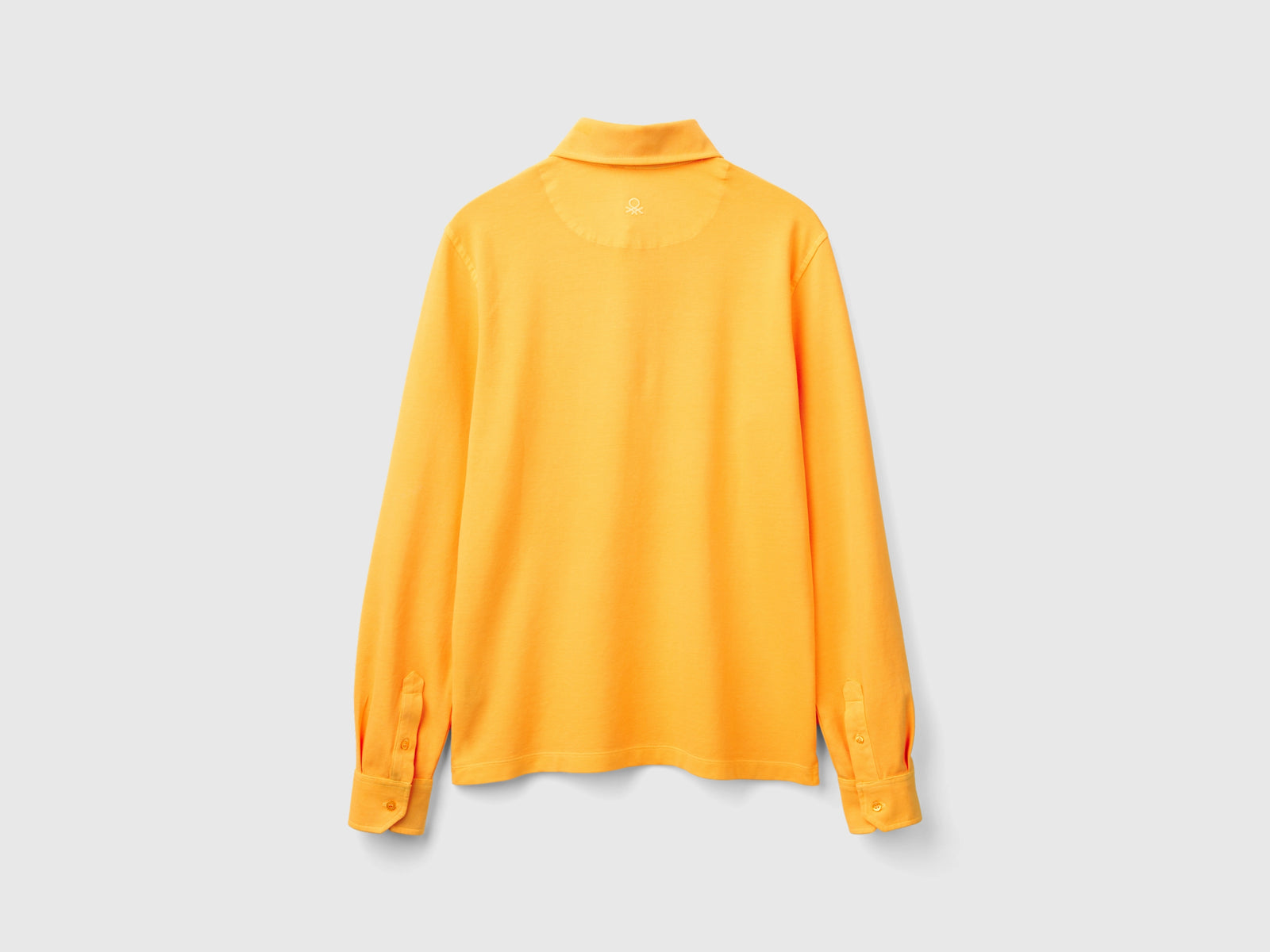 Polo in cotone bio stretch da uomo senape 2 | Benetton Outlet