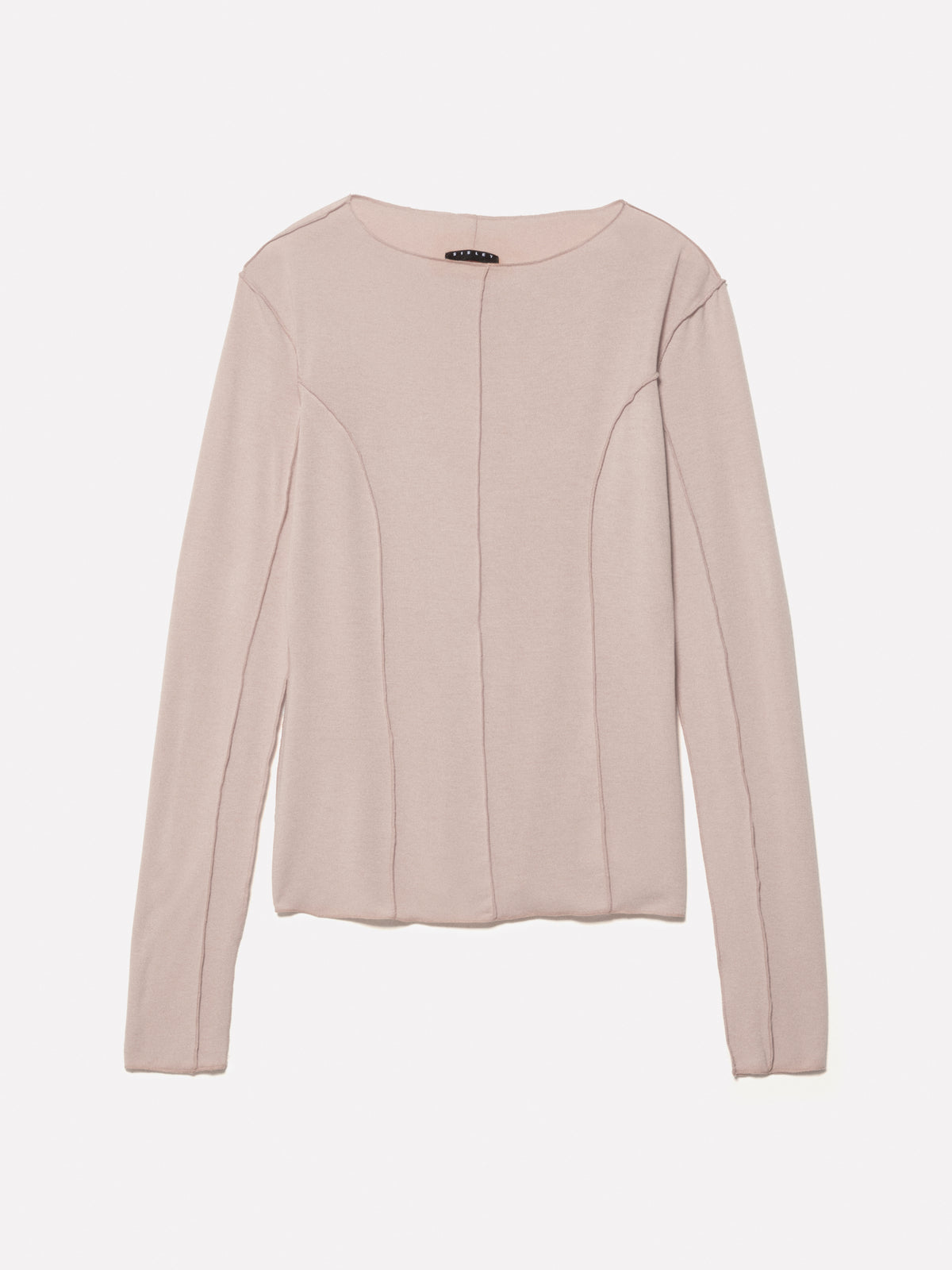 T-shirt rosa con cuciture