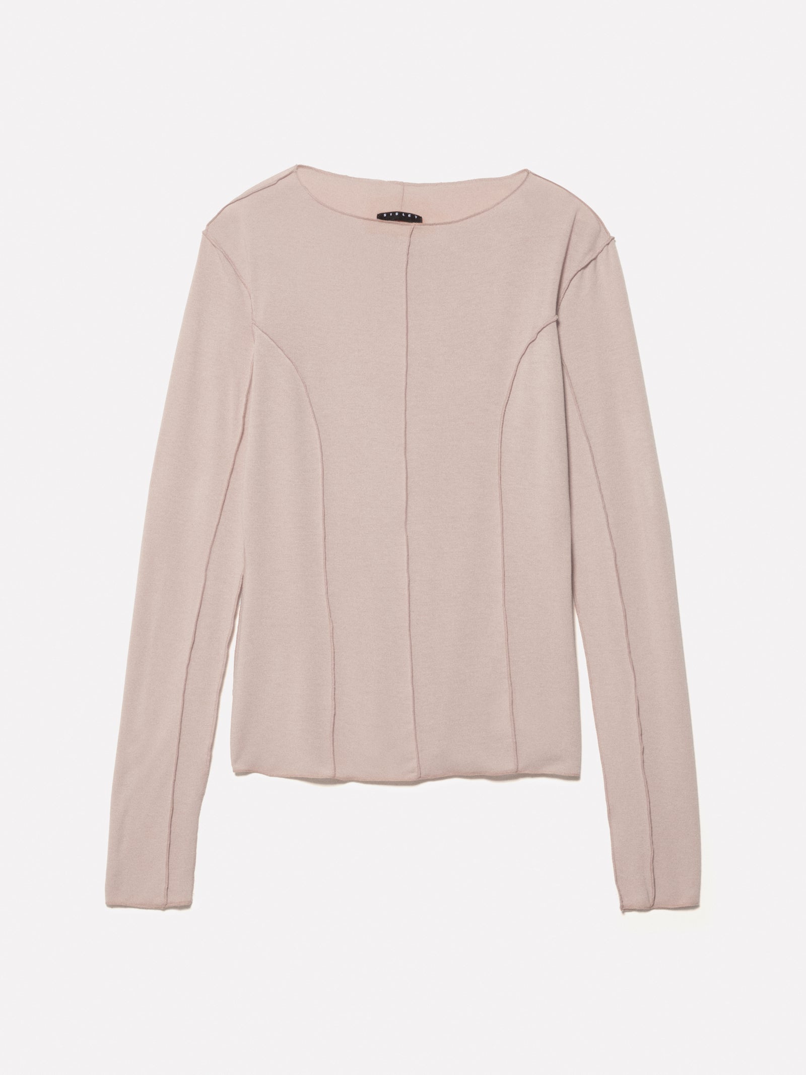 T-shirt rosa con cuciture da donna rosa tenue | Sisley Outlet