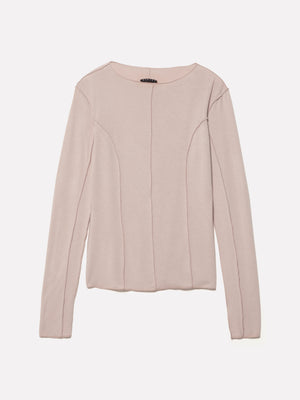 T-shirt rosa con cuciture