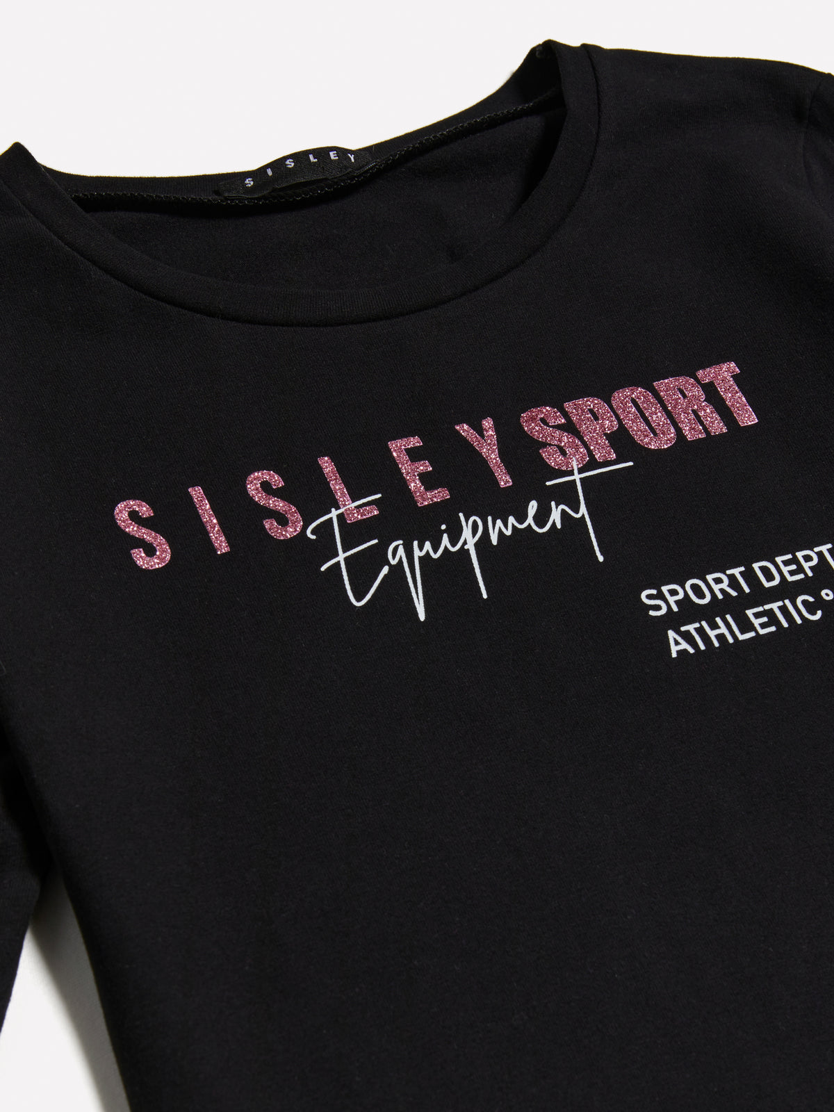 T-shirt con stampa glitter