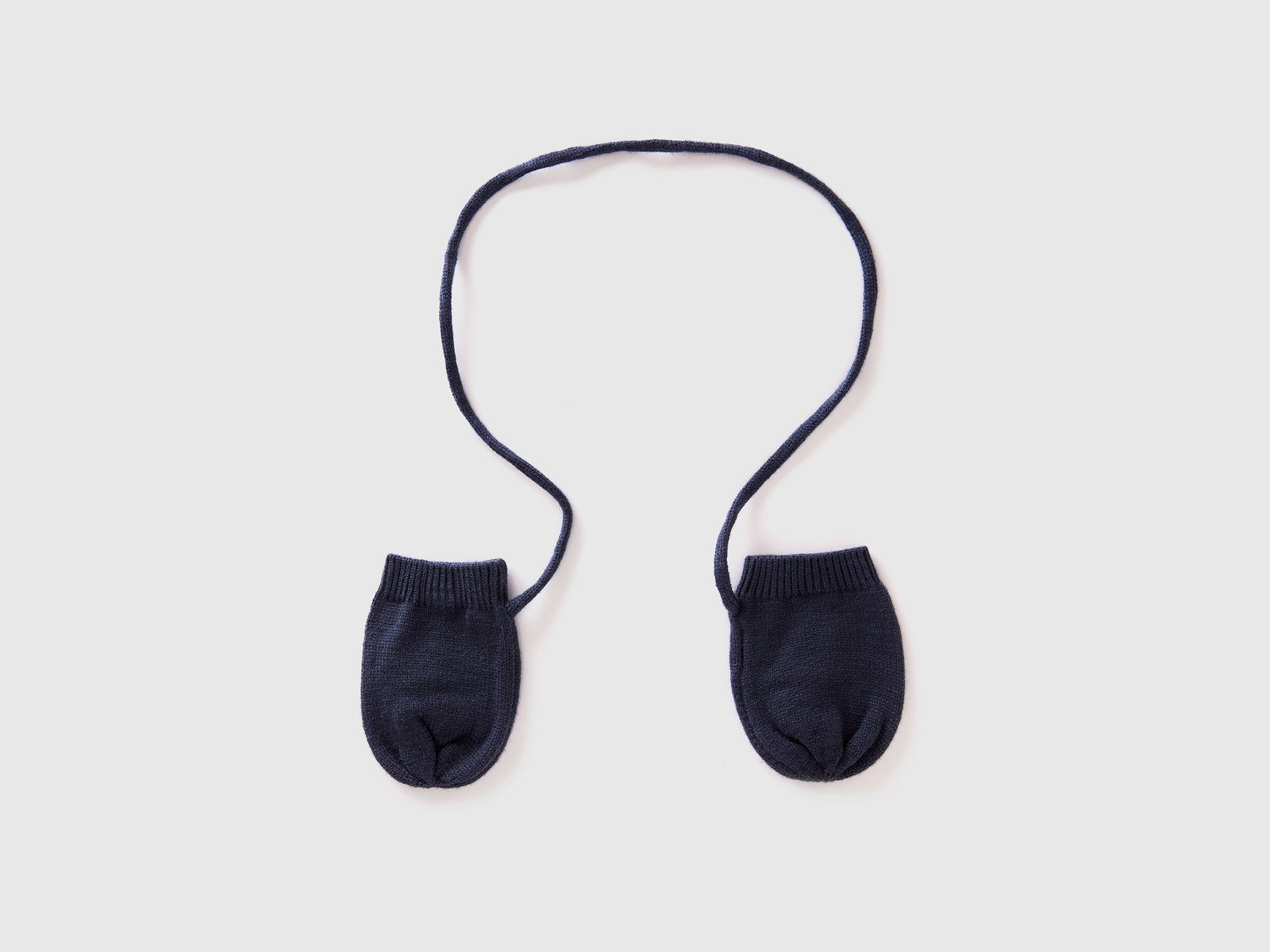Muffole in misto viscosa da neonato blu scuro 2 | Benetton Outlet
