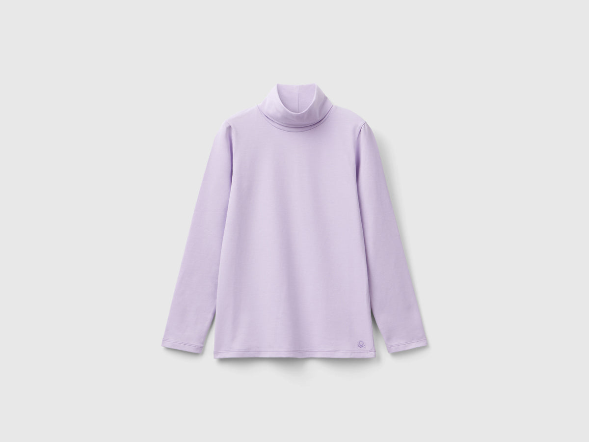 Stretch high-neck T-shirt