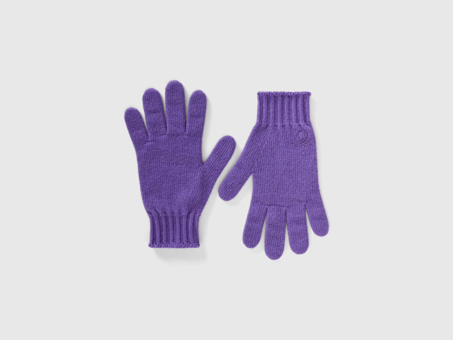 Guanti in misto lana stretch da bambino viola | Benetton Outlet