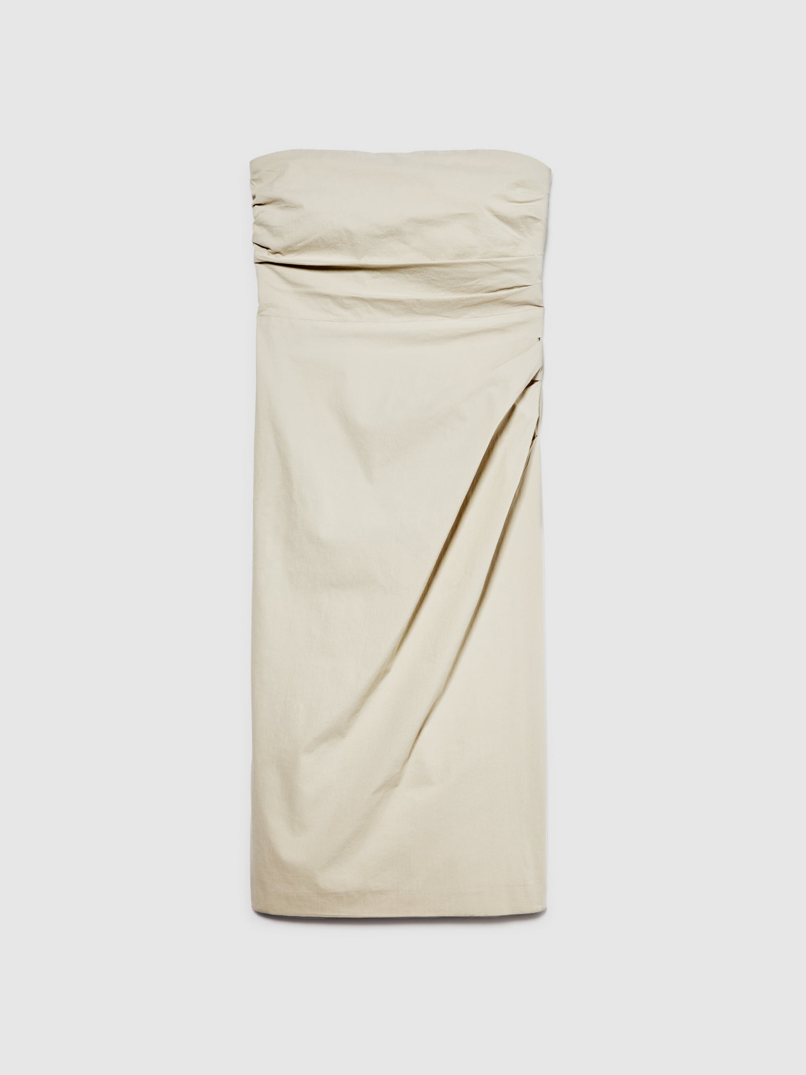 Vestito aderente con arriccio da donna beige | Sisley Outlet