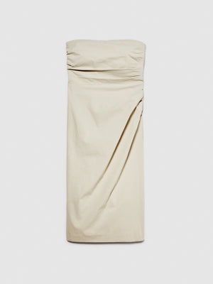 Vestito aderente con arriccio