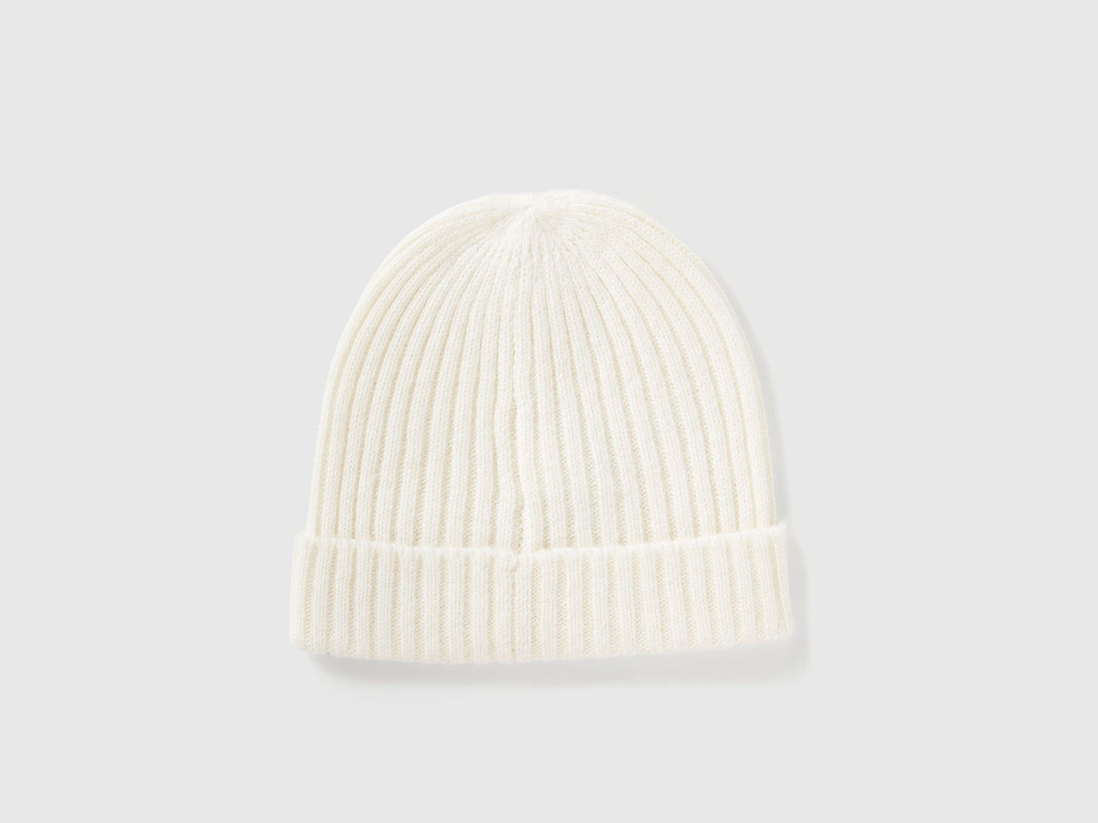 Cappellino in misto lana da bimbo bianco panna 2 | Benetton Outlet