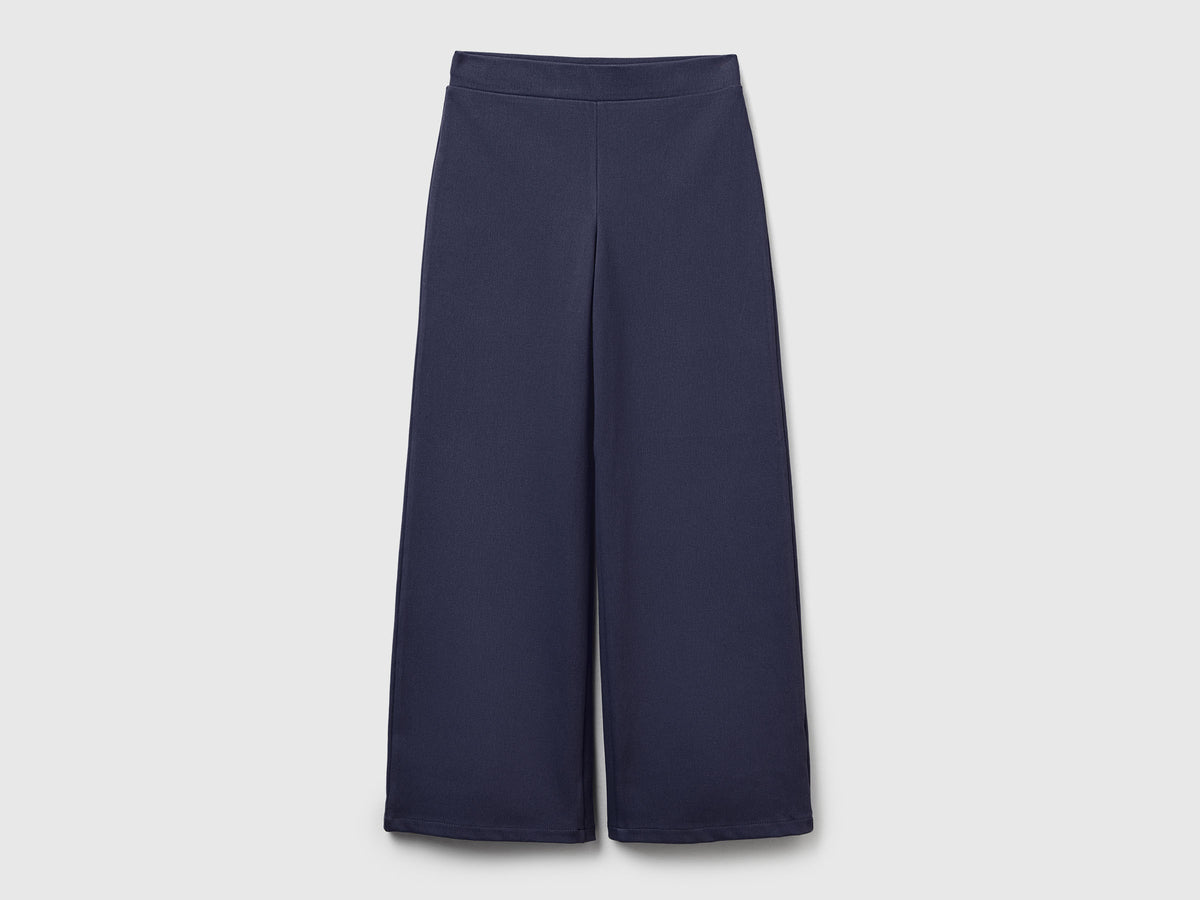 Pantaloni ampi in cotone stretch