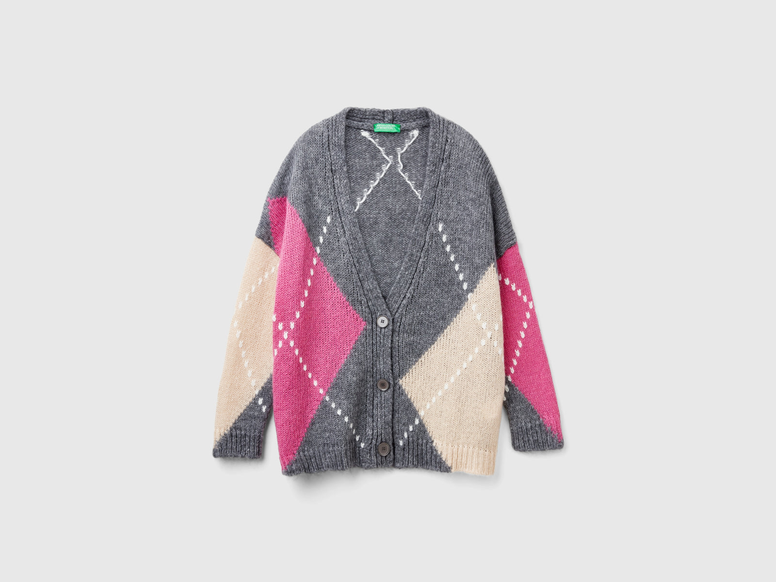Cardigan boxy fit in misto mohair da donna multi-color | Benetton Outlet