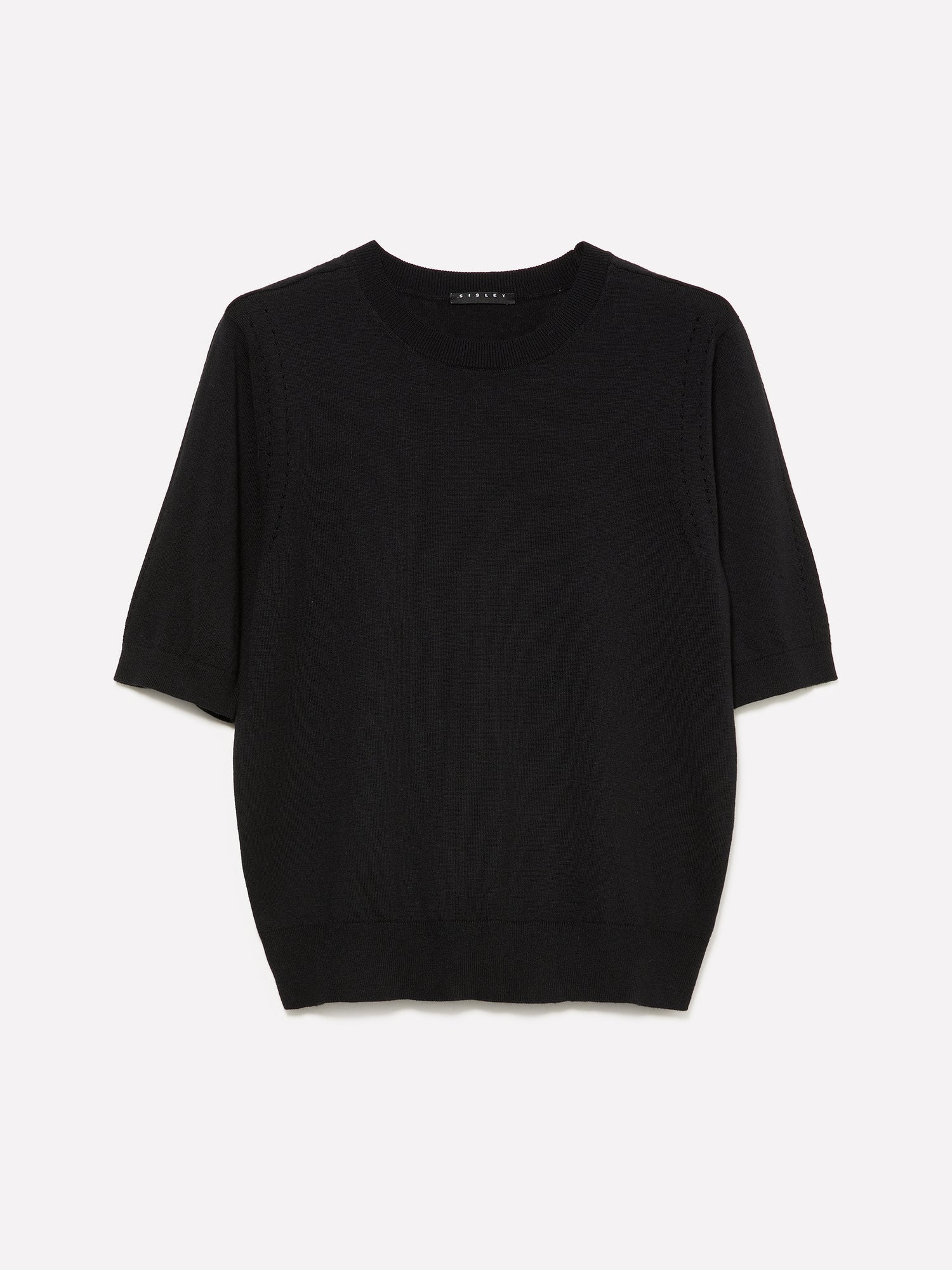 Maglia a maniche corte da donna nero | Sisley Outlet
