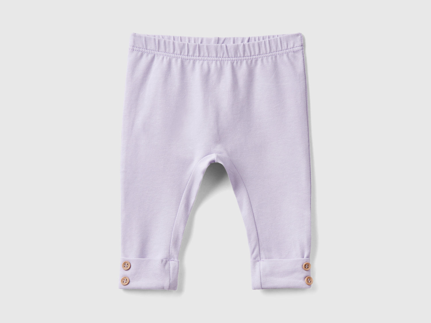Leggings in cotone stretch da neonato lilla | Benetton Outlet