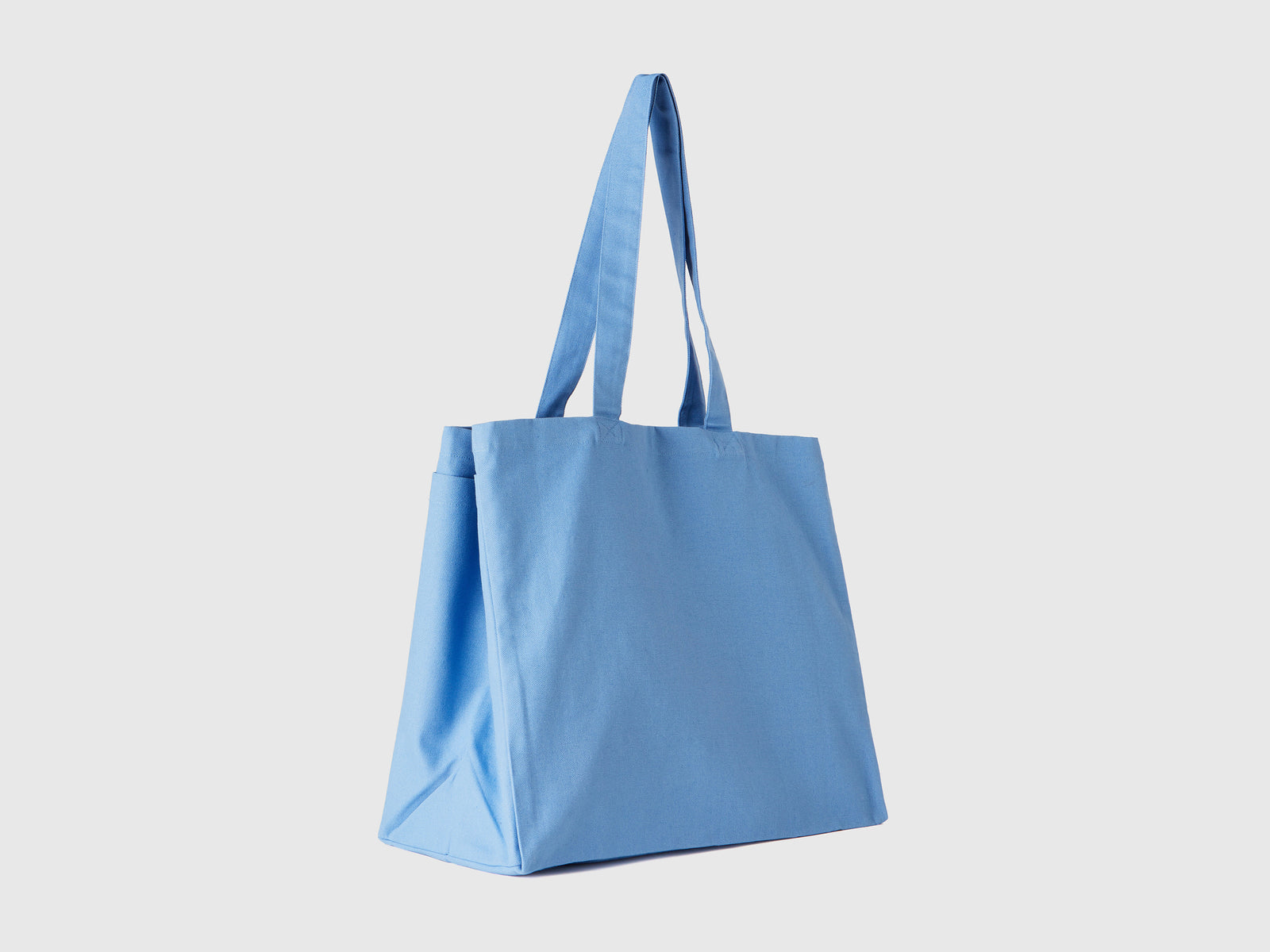Light blue tote bag in pure cotton da uomo azzurro 2 | Multimarchio Outlet