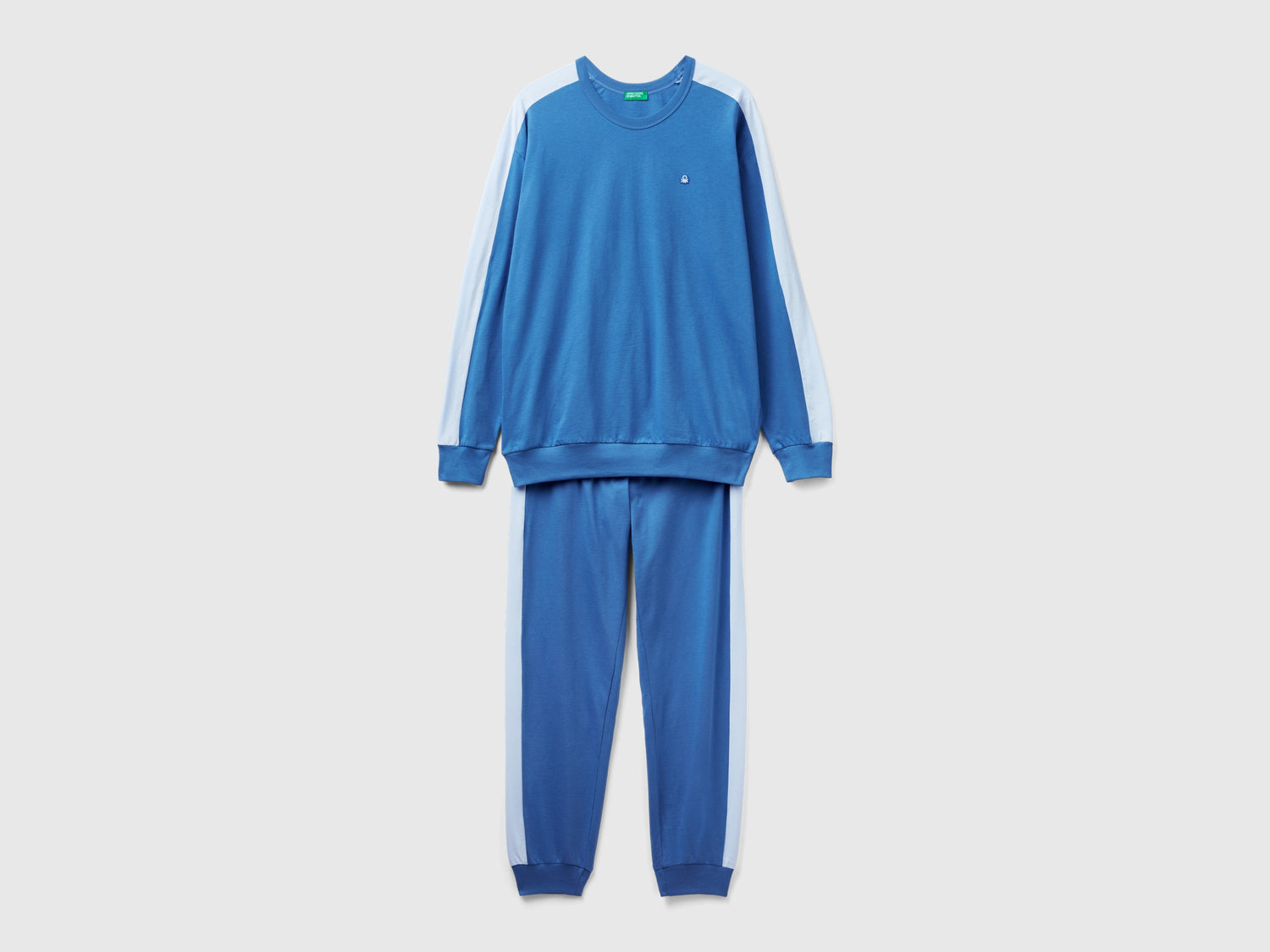 Pigiama con bande laterali da uomo blu | Benetton Outlet
