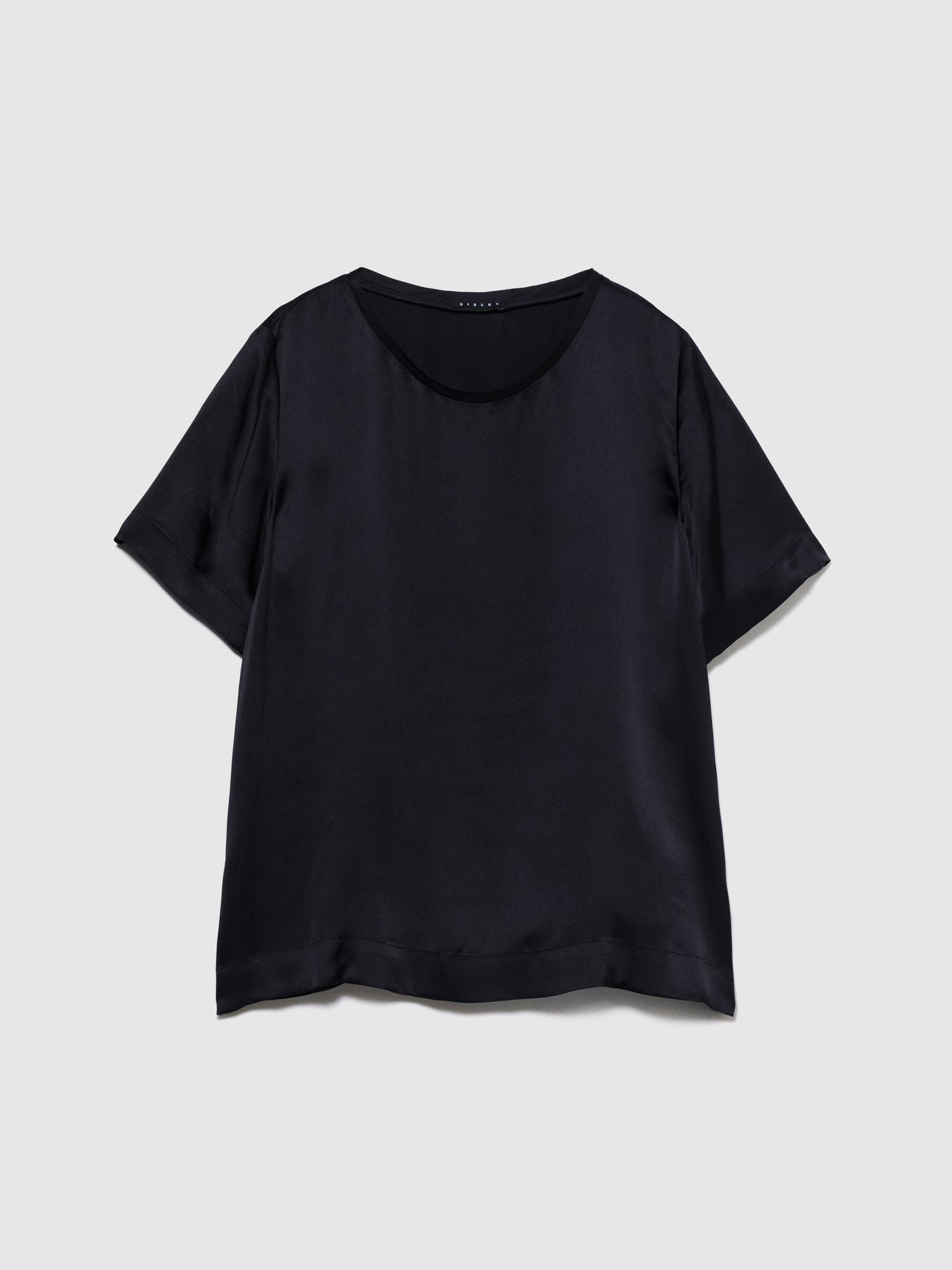 Blusa in seta da donna nero | Sisley Outlet