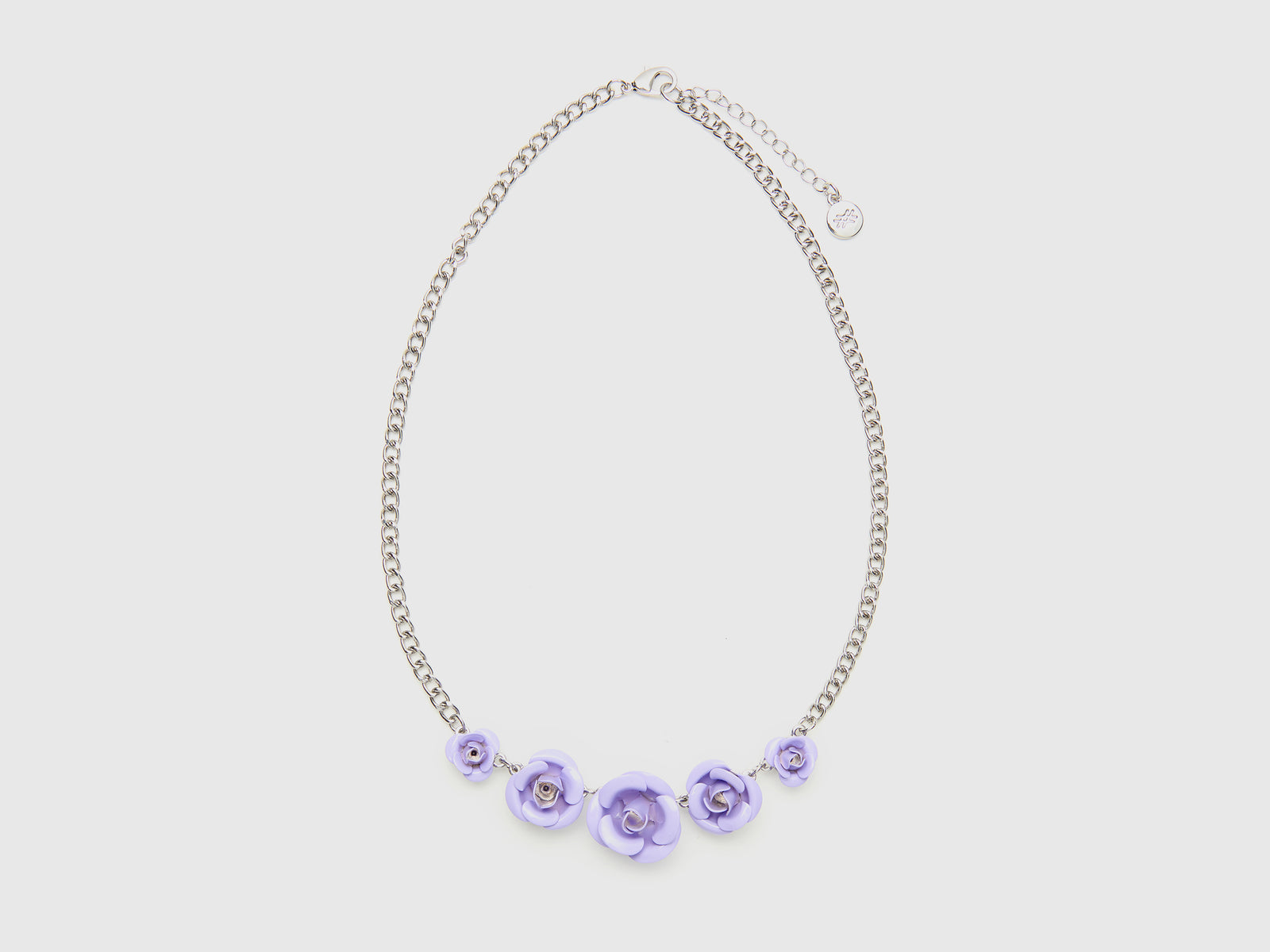 Collana con rose da donna lilla | Benetton Outlet