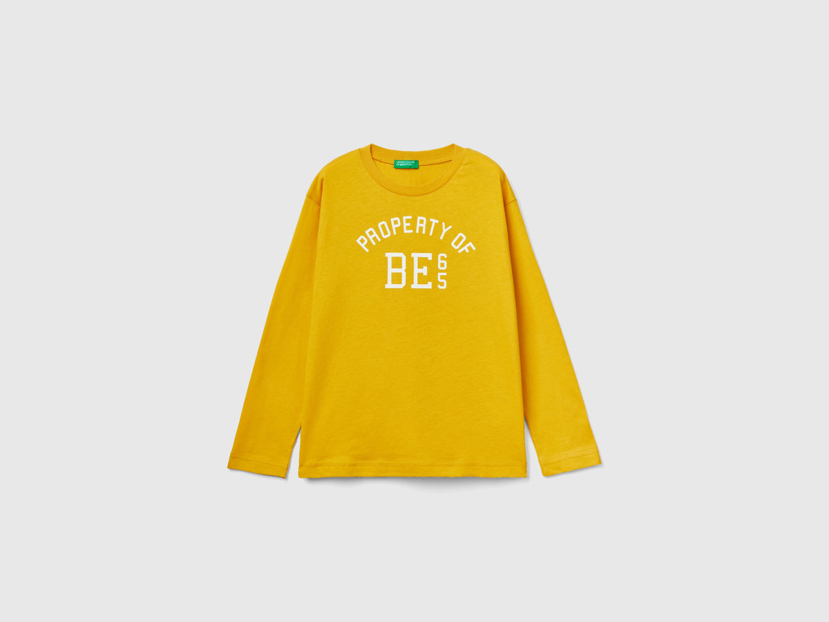 T-shirt con stampa slogan