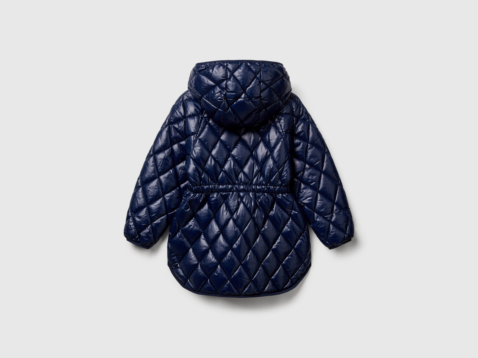 Giubbotto lucido trapuntato da bambina blu scuro 2 | Benetton Outlet