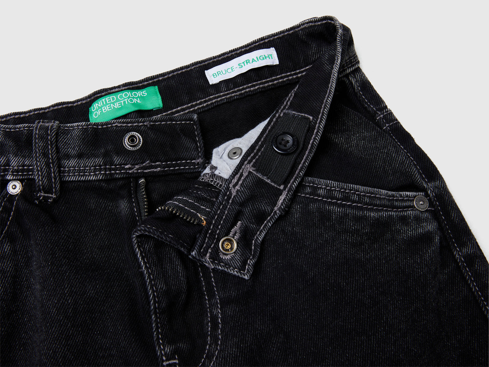 Jeans stile worker da bambino nero 3 | Benetton Outlet