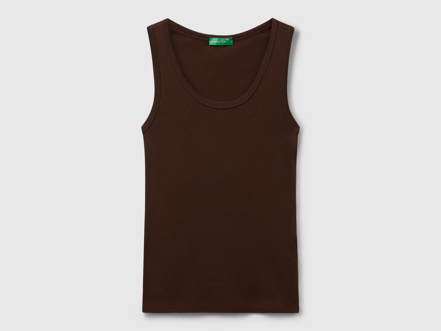 Canotta scuro in puro cotone da donna marrone | Benetton Outlet
